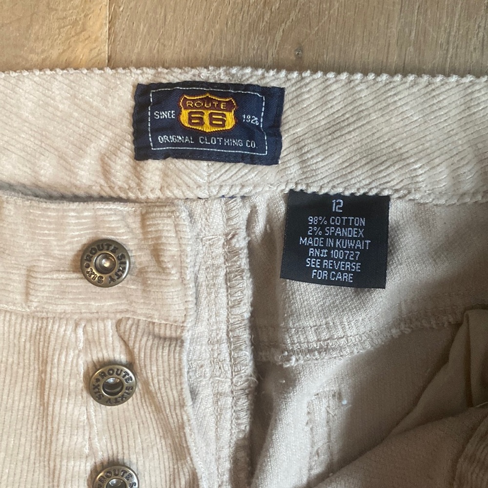 Corduroy light tan pants in size 12